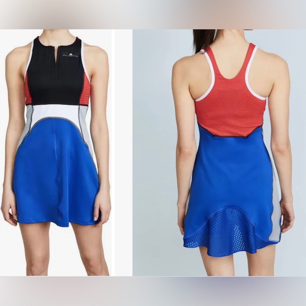 NWT Adidas Stella McCartney Barricade Multicolour Tennis Dress Women Size Large
